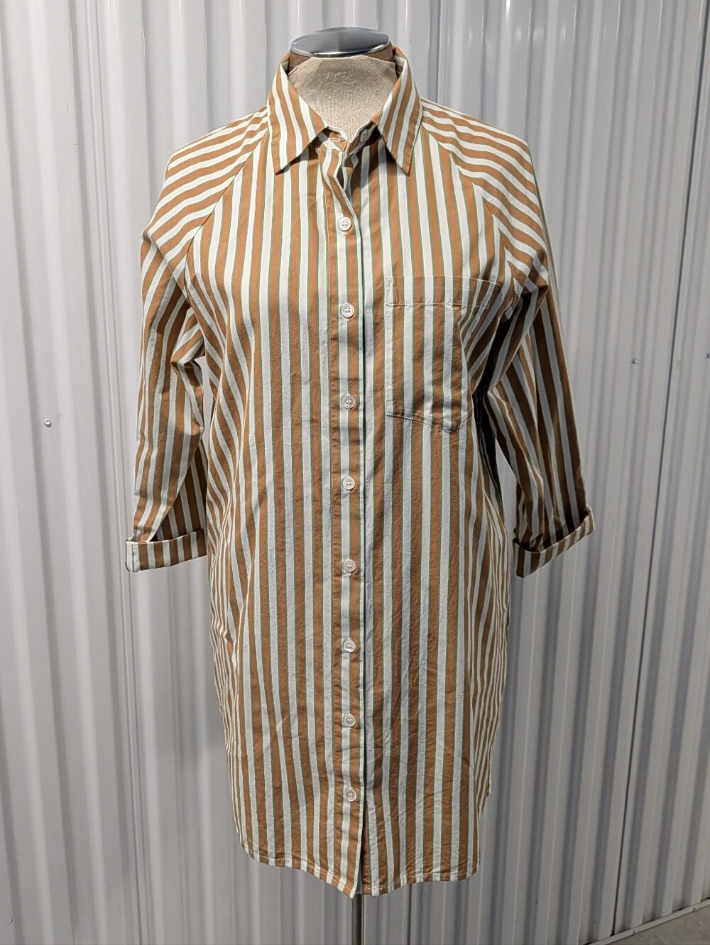 nwt XIRENA $310 flora dress striped cotton XS